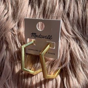 NWT Madewell Angular Hoop Earrings